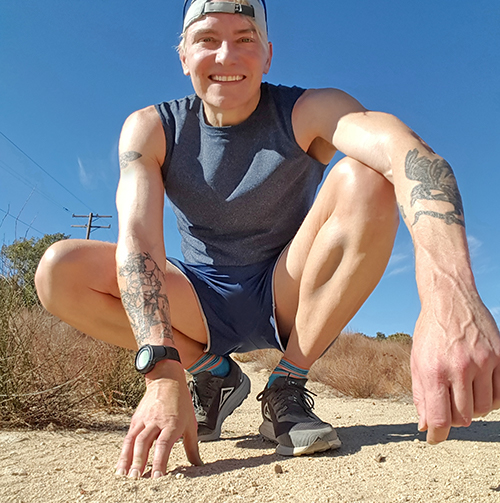 Scotch Wichmann running in Verdugo Mountains near Burbank