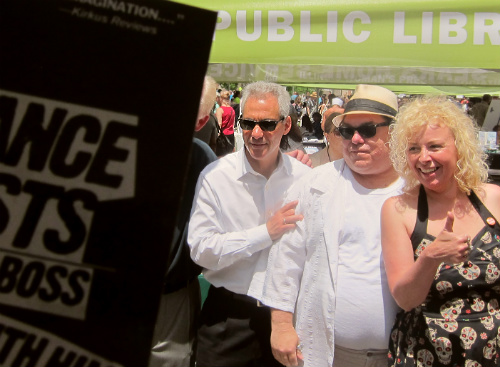 Scotch Wichmann's Two Performance Artists with Chicago mayor Rahm Emanuel